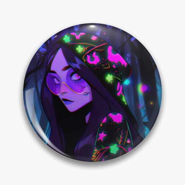 Artikelvorschau, Neon gruseliges Kawaii Goth Girl entworfen und verkauft von BoudiccaLondon.