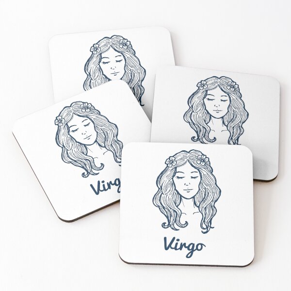 Item preview, Virgo Zodiac Horoscope with Beautiful Women Girl Face with Flower Sign and Name designed and sold by activlifewear.