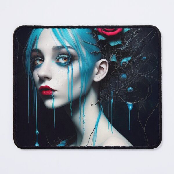 Item preview, Blue hair and roses  designed and sold by Roxburylane.