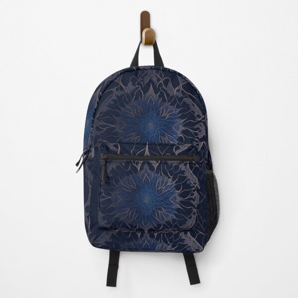 Item preview, Blue flame in a spider web symmetrical pattern designed and sold by elearah1.