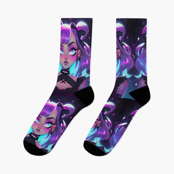 Item preview, Purple Kawaii Goth Girl designed and sold by BoudiccaLondon.