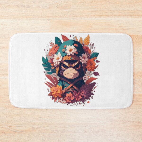 Item preview, image of a small monkey dressed as a ninja designed and sold by miguelan.