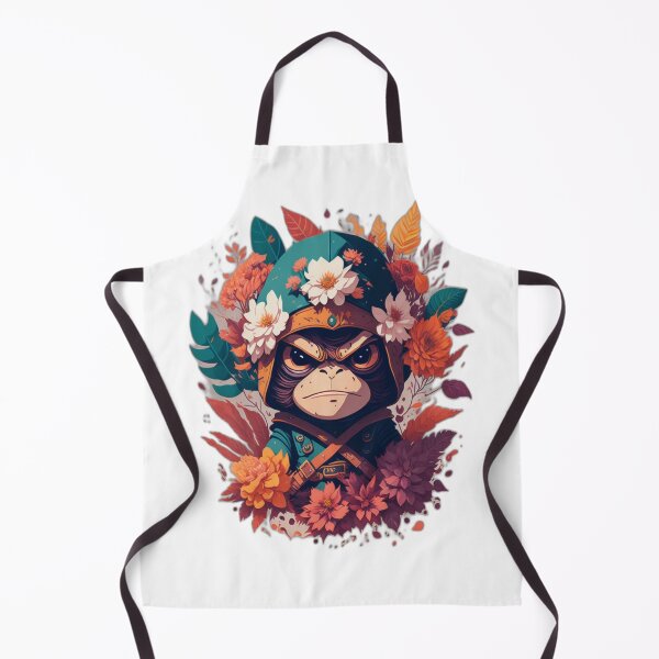 Item preview, image of a small monkey dressed as a ninja designed and sold by miguelan.