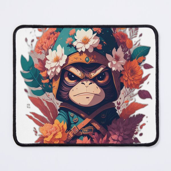 Item preview, image of a small monkey dressed as a ninja designed and sold by miguelan.
