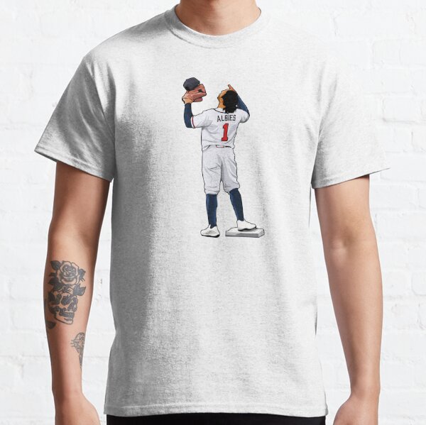 Nike Youth Atlanta Braves Ozzie Albies #1 Navy T-Shirt