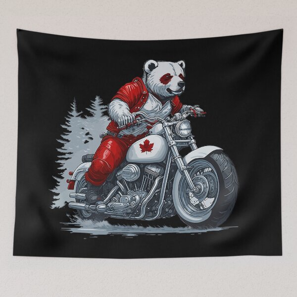 Item preview, Biker White Bear  designed and sold by MapleWear.