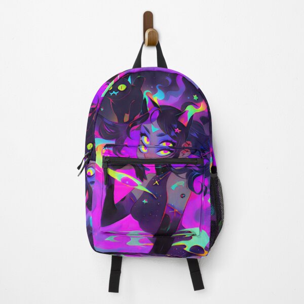 Item preview, Rainbow Kitty Kawaii Goth Girl designed and sold by BoudiccaLondon.