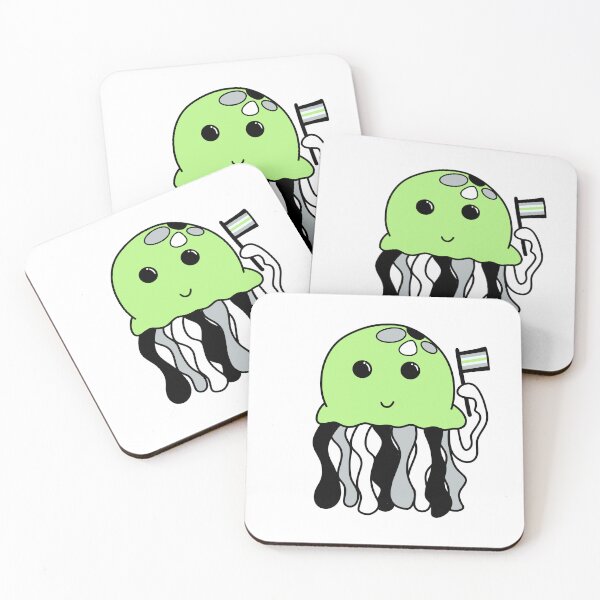 Item preview, Agender flag jellyfish designed and sold by bookwoof.