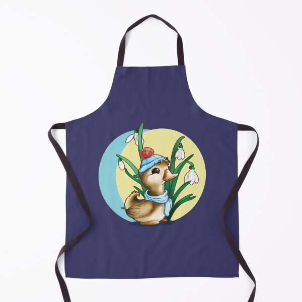 Item preview, Adorable Little Winter Duck with Snowdrop Flowers designed and sold by iduzarts.