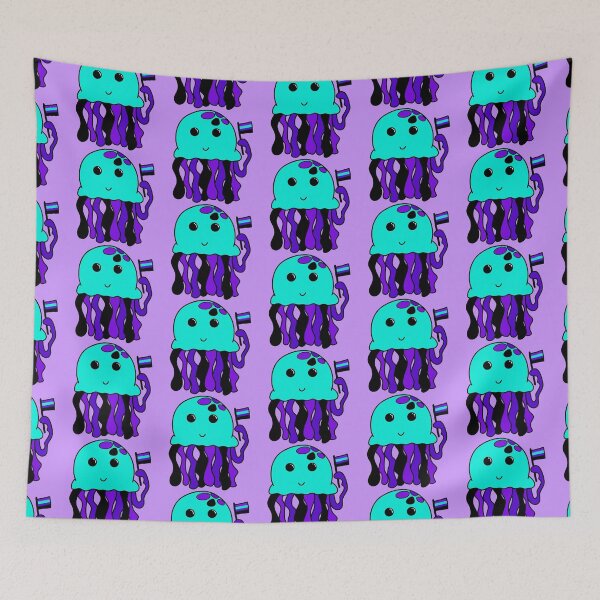 Item preview, Alexigender flag jellyfish designed and sold by bookwoof.