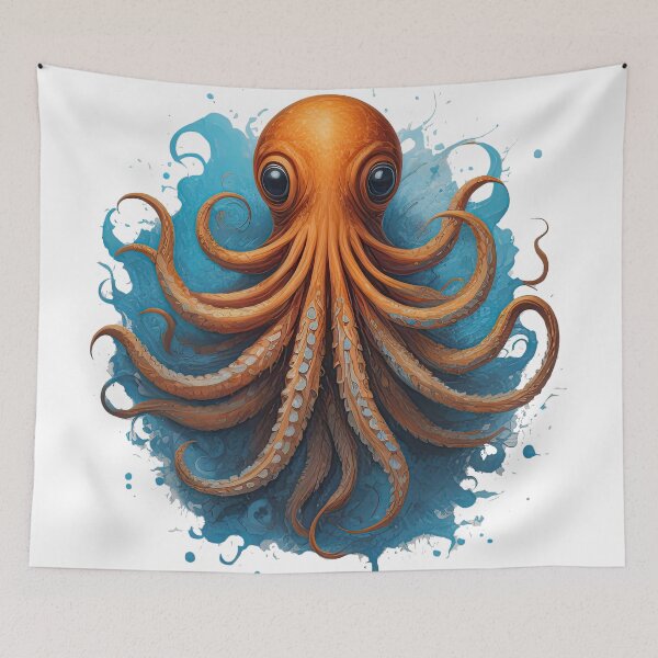 Item preview, Octopus water-colour designed and sold by Adriano Carrideo.
