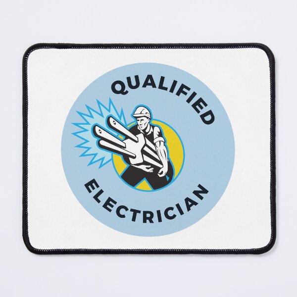 Item preview, Qualified electrician designed and sold by SmSm Main Street.