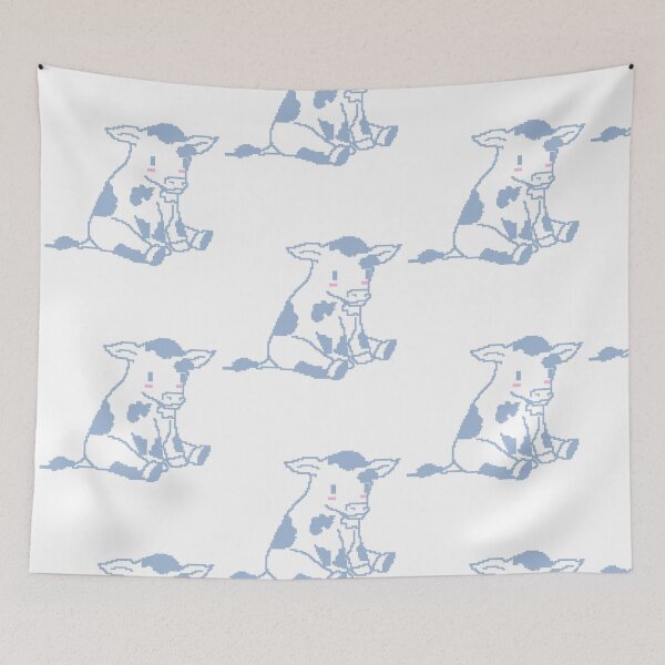 Item preview, blue color cow drawing designed and sold by Dianaacs.