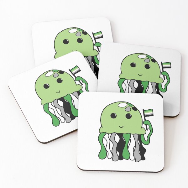 Aperçu de l'œuvre Aromantic flag jellyfish créée et vendue par bookwoof.