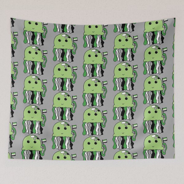Artikelvorschau, Aromantic flag jellyfish entworfen und verkauft von bookwoof.