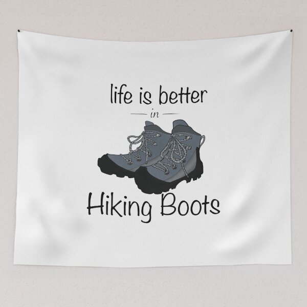 Item preview, “Life is better in hiking boots” with boots design designed and sold by CreationsByBear.