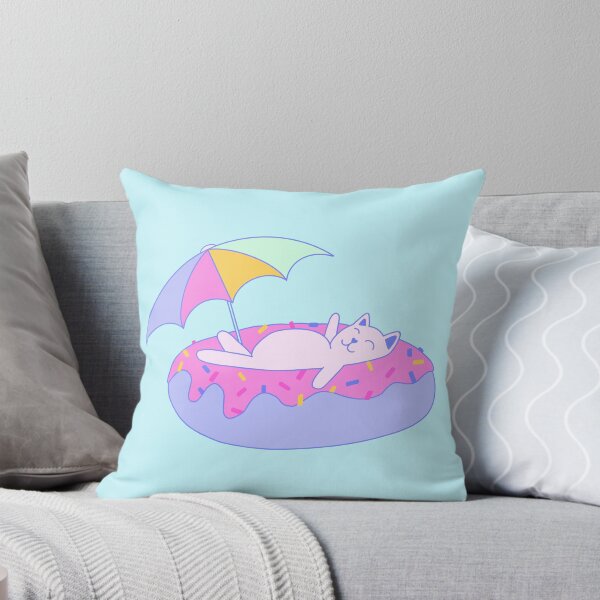 Item preview, Summer Kitty Donut Relax Pool Fun designed and sold by catartlady.