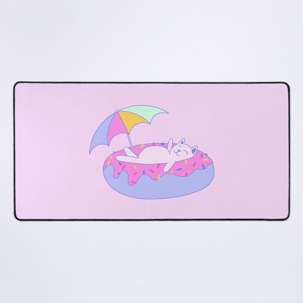 Item preview, Summer Kitty Donut Relax Pool Fun designed and sold by catartlady.