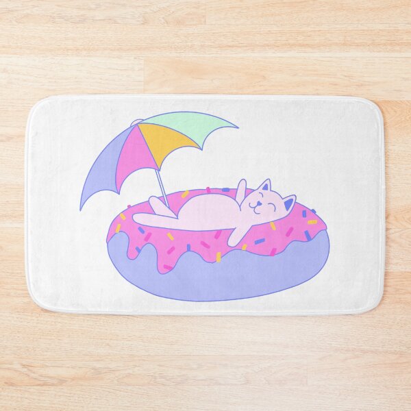 Item preview, Summer Kitty Donut Relax Pool Fun designed and sold by catartlady.