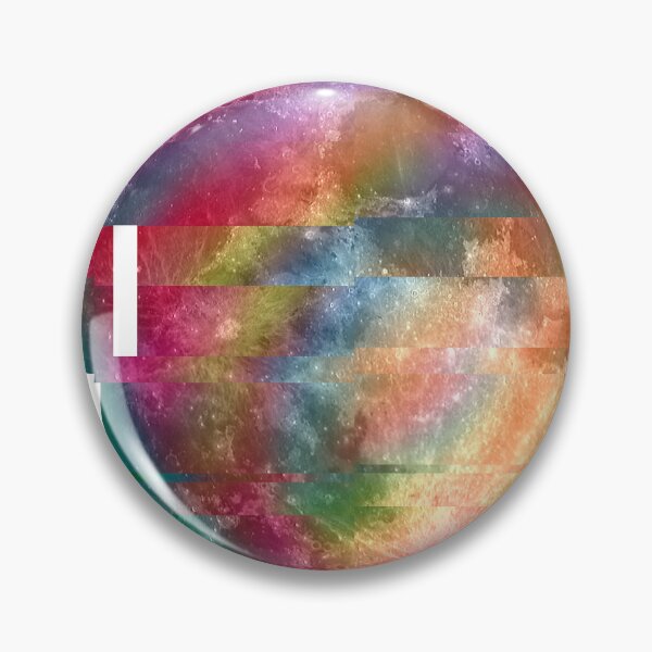Item preview, Fragmented Rainbow Moon - glitch art designed and sold by mikeymadness.