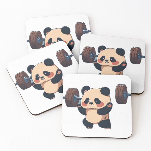 Aperçu de l'œuvre Bubu Dudu PANDA BEARS, Dudu fait de l'exercice créée et vendue par Threadsmiths.