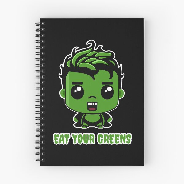 Aperçu de l'œuvre Kawaii Cute Frankenstein Mangez vos légumes verts créée et vendue par Sfumata Illustration.