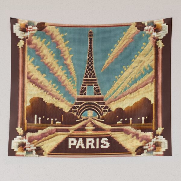 Item preview, Paris needlepoint  designed and sold by Roxburylane.