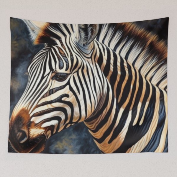 Item preview, Beautiful Oil painting of zebra designed and sold by SPECTRA005.