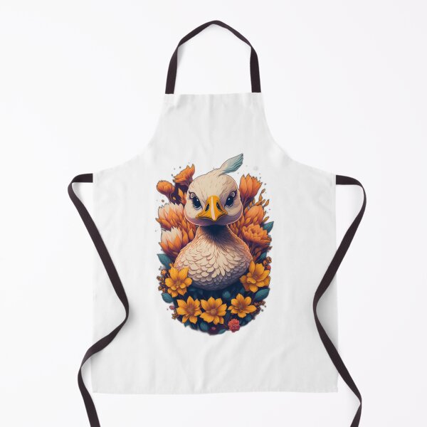 Item preview, image of baby duck surrounded by flowers designed and sold by miguelan.