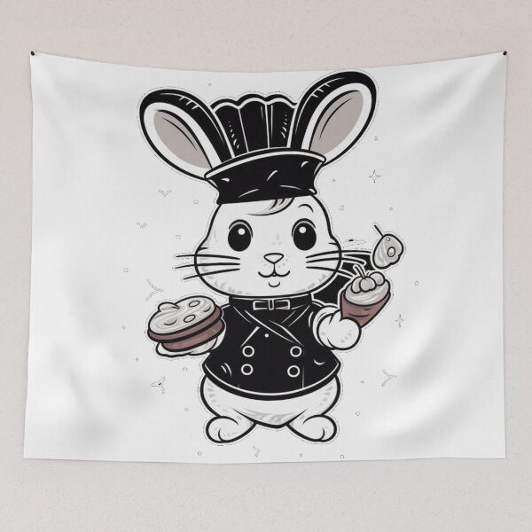 Item preview, The adventure of a cute rabbit chef designed and sold by fanzen69.