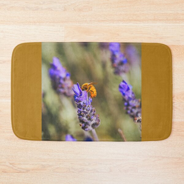 Item preview, Bee Feasting In Lavender Flowers designed and sold by Joy Watson - Natural Light Photography .
