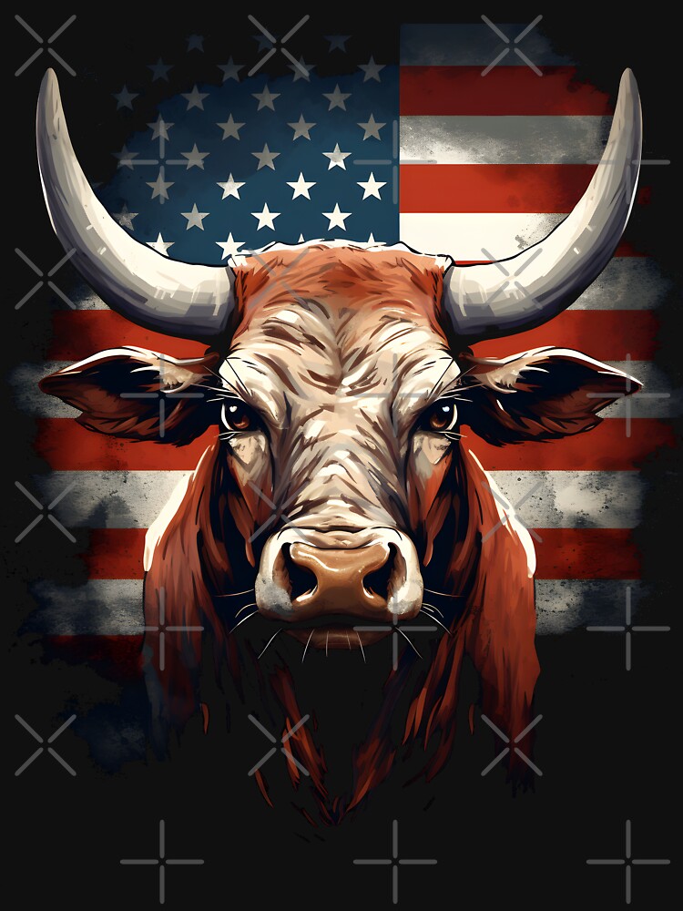 USA Texas Longhorn Illustration | Americana Art