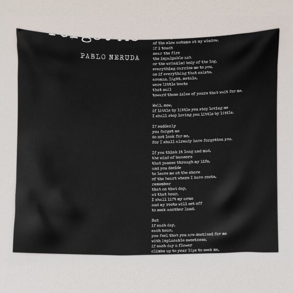 Item preview, If You Forget Me - Pablo Neruda Poem - Literature - Typewriter Print - Black designed and sold by Studio Grafiikka.