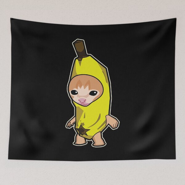 Item preview, Banana Cat (on black) designed and sold by Rzera-.