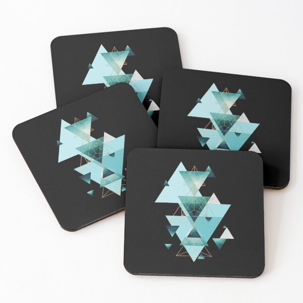 Item preview, Geometric Triangle Compilation in teal designed and sold by John Intelisano.