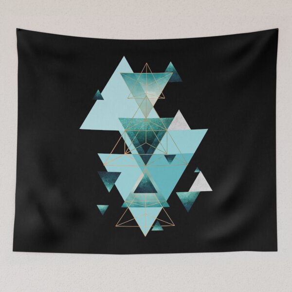 Item preview, Geometric Triangle Compilation in teal designed and sold by John Intelisano.