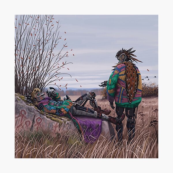 Vagabonds - The Magpie Charmer And Bub Photographic Print