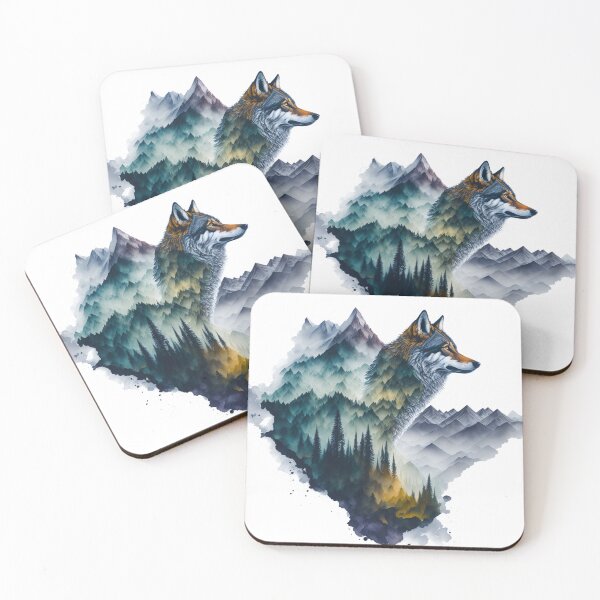 Item preview, Majestic Fusion of Wolf and Mountain designed and sold by arikanertug.