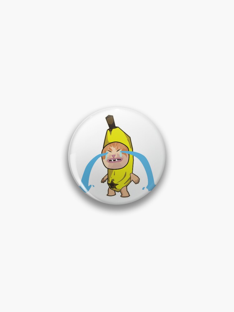 Crying Banana Cat  Pin for Sale by sticker-house