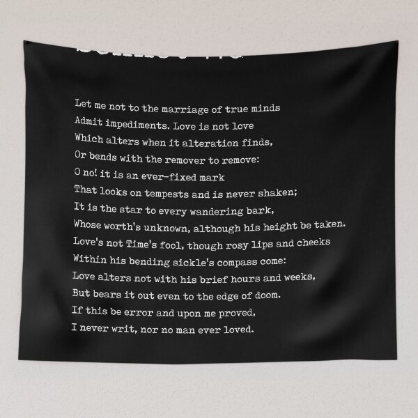 Item preview, Sonnet 116 - William Shakespeare Poem - Literature - Typewriter Print 2 - Black designed and sold by Studio Grafiikka.