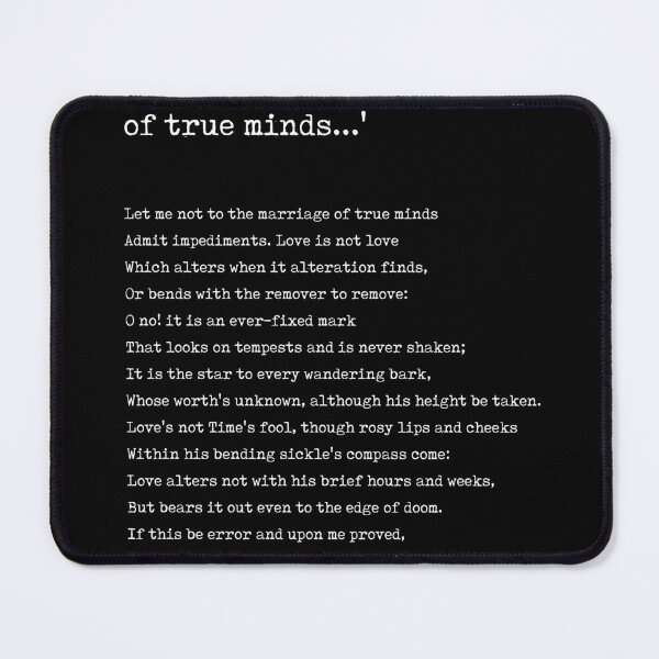 Item preview, Sonnet 116 - William Shakespeare Poem - Literature - Typewriter Print 1 - Black designed and sold by Studio Grafiikka.