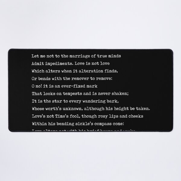 Item preview, Sonnet 116 - William Shakespeare Poem - Literature - Typewriter Print 1 - Black designed and sold by Studio Grafiikka.