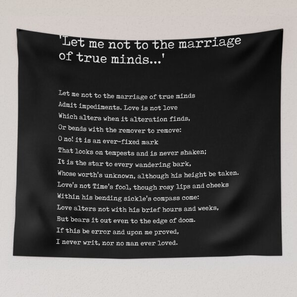 Item preview, Sonnet 116 - William Shakespeare Poem - Literature - Typewriter Print 1 - Black designed and sold by Studio Grafiikka.