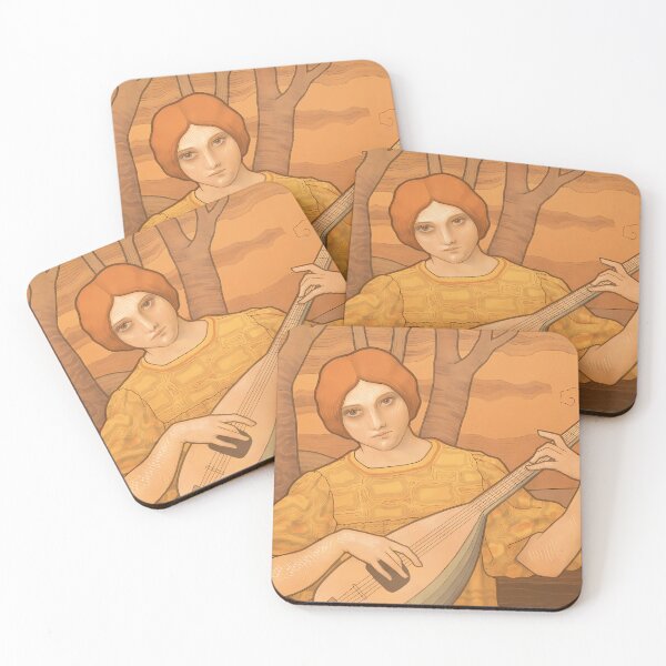 Item preview, Paul Berthon, La Mandore, Art Nouveau designed and sold by NouveauEra.