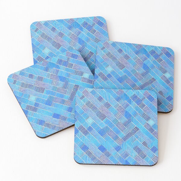Aperçu de l'œuvre Modèle de dégradé géométrique de lignes bleues obliques. créée et vendue par Giulivo Store Graphic.