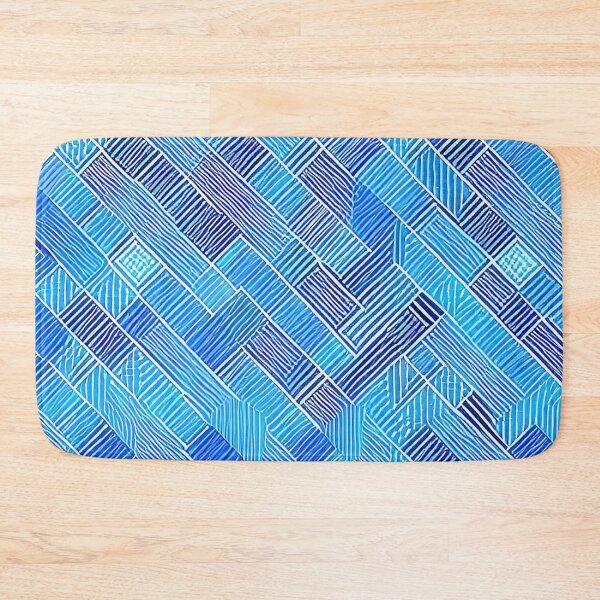 Item preview, Pattern of geometric gradient of oblique blue lines. designed and sold by Giulivo Store Graphic.