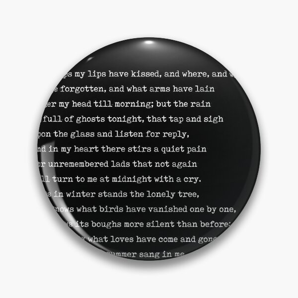Artikelvorschau, What Lips My Lips Have Kissed - Edna St. Vincent Millay Poem - Literature - Typewriter Print - Black entworfen und verkauft von Studio Grafiikka.