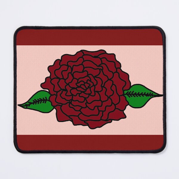 Item preview, Red Rose Hand Drawn Folk Artwork designed and sold by Earth Nature Creations.