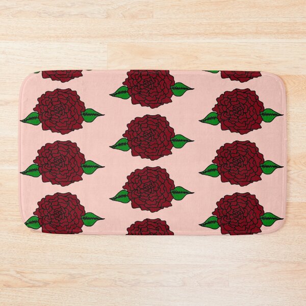 Item preview, Red Rose Hand Drawn Folk Artwork designed and sold by Earth Nature Creations.