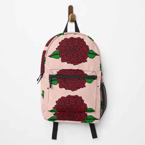Item preview, Red Rose Hand Drawn Folk Artwork designed and sold by Earth Nature Creations.